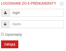 logowanie dla e-Prenumeratorów