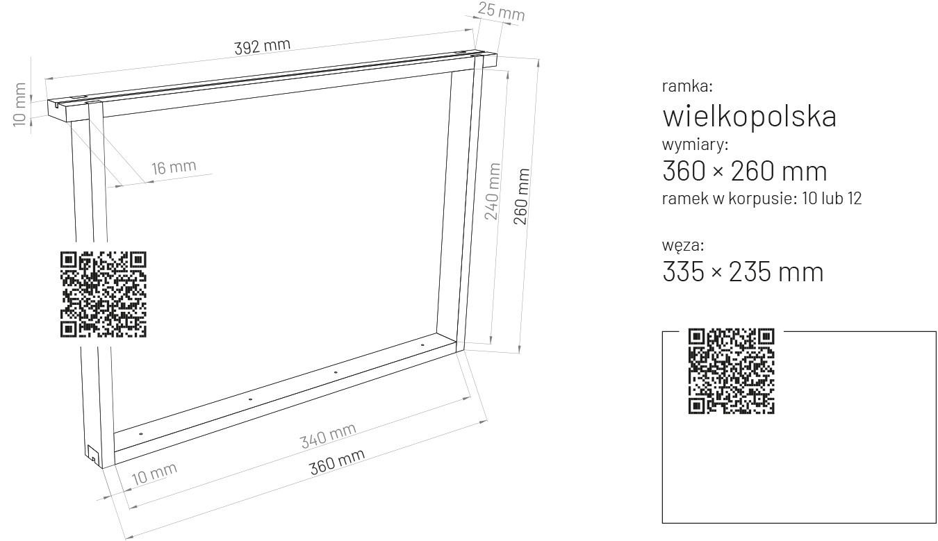 wymiary ramka Wielkopolskiej