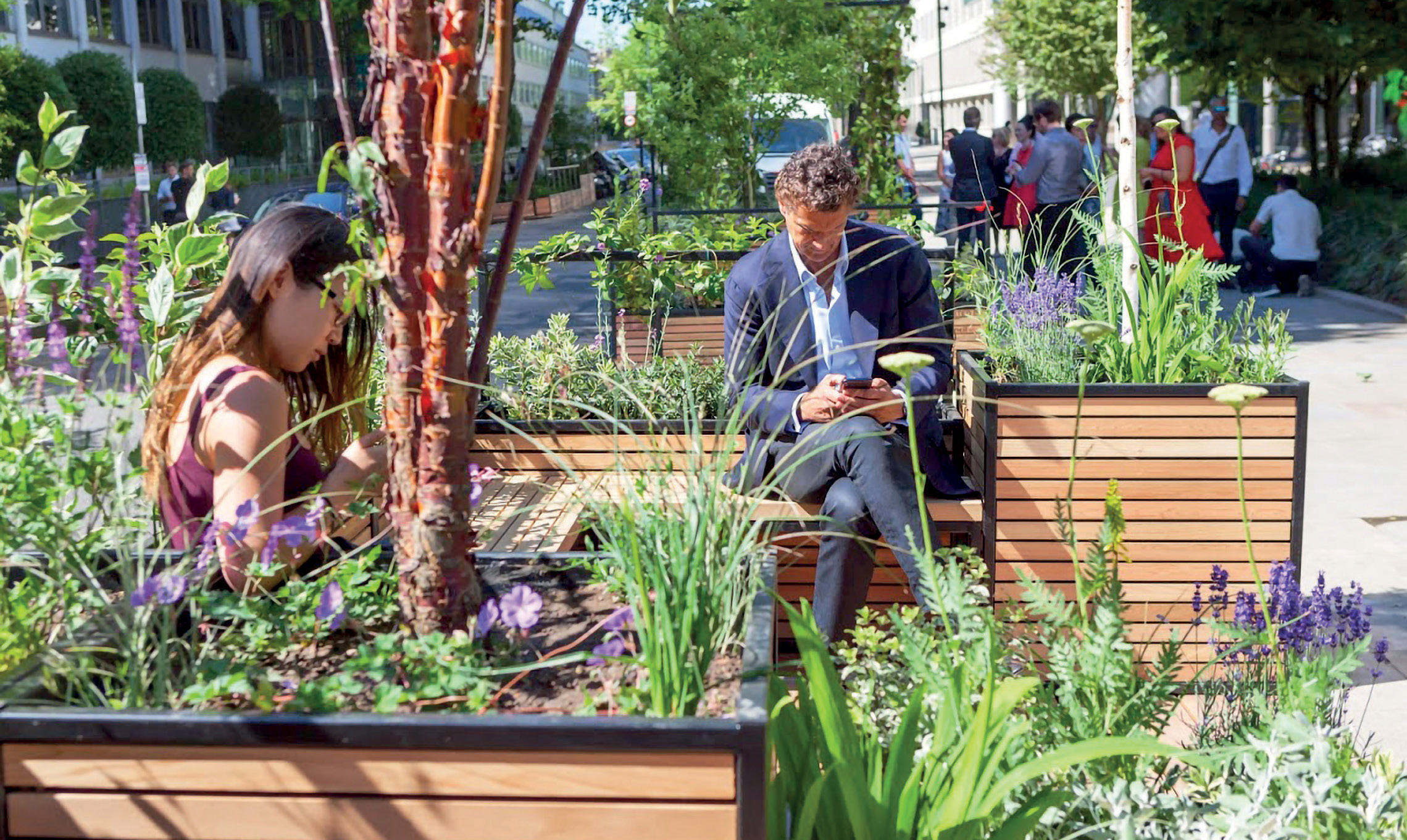 Parklet w Hammersmith (dzielnicy Londynu).