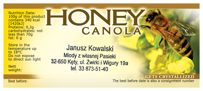 Label Honey 