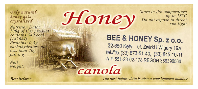 Label Honey 