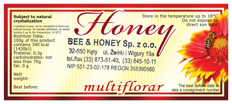 Label Honey 