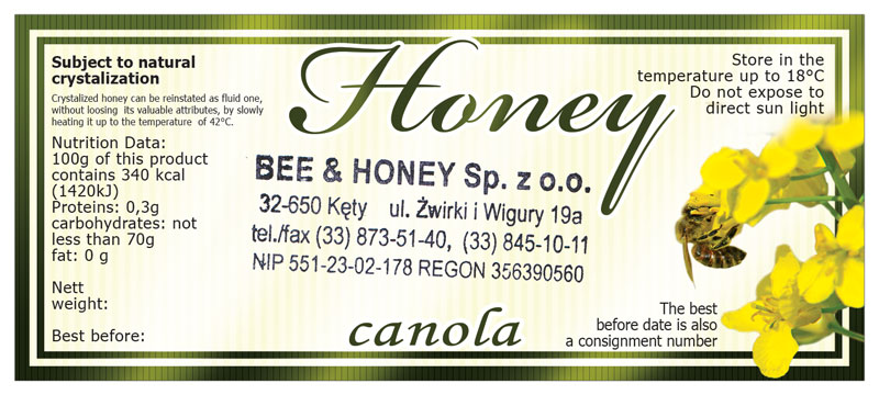 Label Honey 