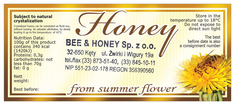 Label Honey 